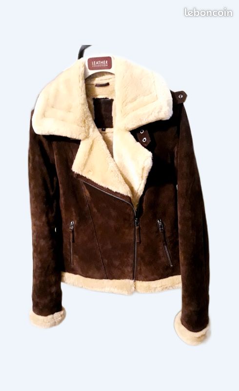 Blouson femme croûte de cuir Vêtements