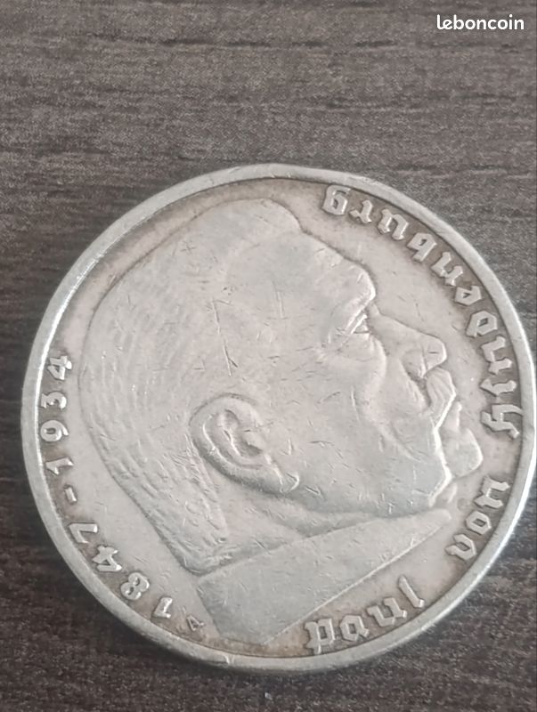 Pièce allemande en argent 5 mark (image 1)