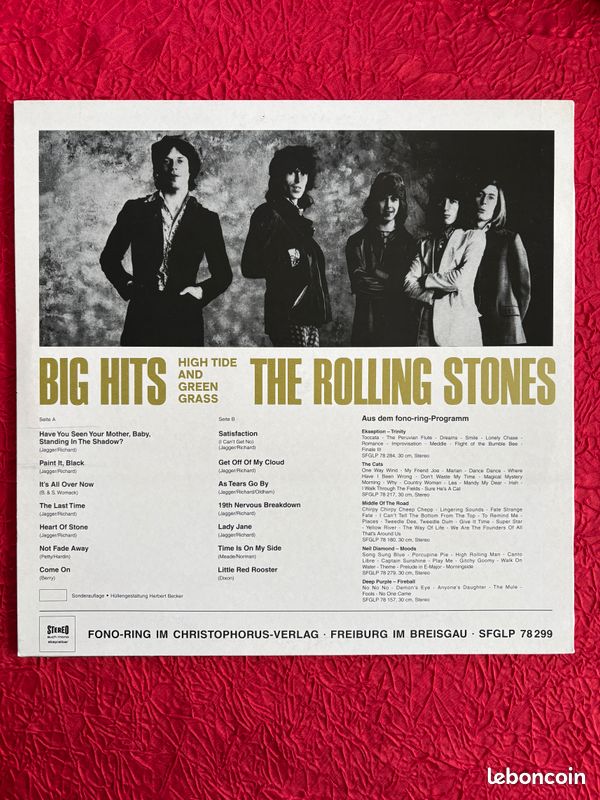 (Rare LP) The Rolling Stones "Big Hits - High Tide And Green Grass" - Edition spéciale Allemagne (image 2)