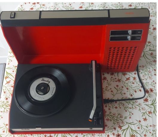 VINTAGE TOURNE DISQUE RADIOLA orange années 70 fonctionne EUR 139,00 - FR