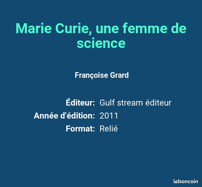 Marie Curie, une femme de science - Françoise Grard, Emmanuel Cerisier et Jean-Charles Pomerol (image 2)