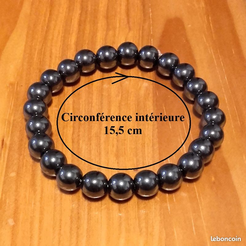 Bracelet Perles Quartz Et Hématite Multicolore 8mm — Fabriqué En France, Neuf Avec étiquettes