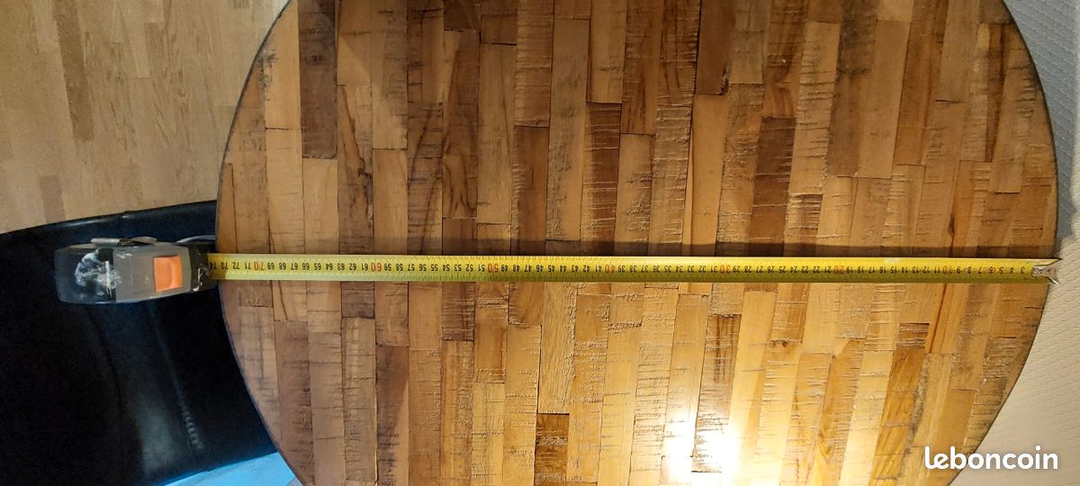 Table et 2 tabourets style industriel pour studio ou petit salon (image 5)
