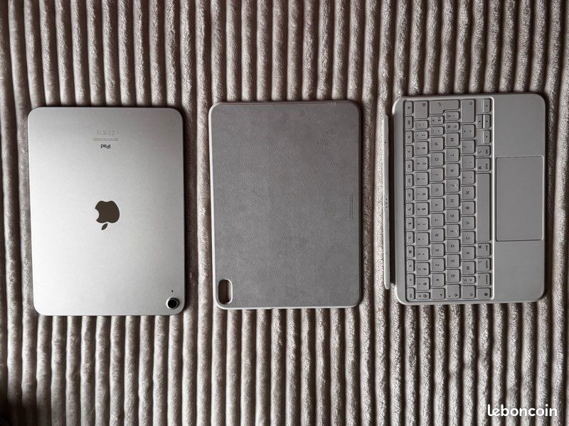 IPad 10ᵉ génération Argent – 256 Go – Wi‑Fi + Clavier Apple + Coque – Parfait état (image 5)