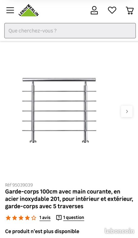 Garde corps 1m (image 1)