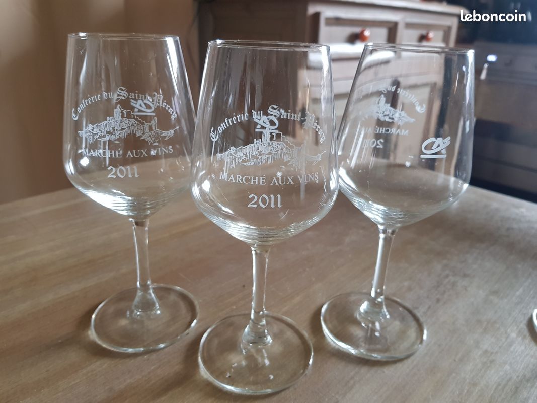 11 verres à vin 29cl confrérie du Saint Péray (image 3)