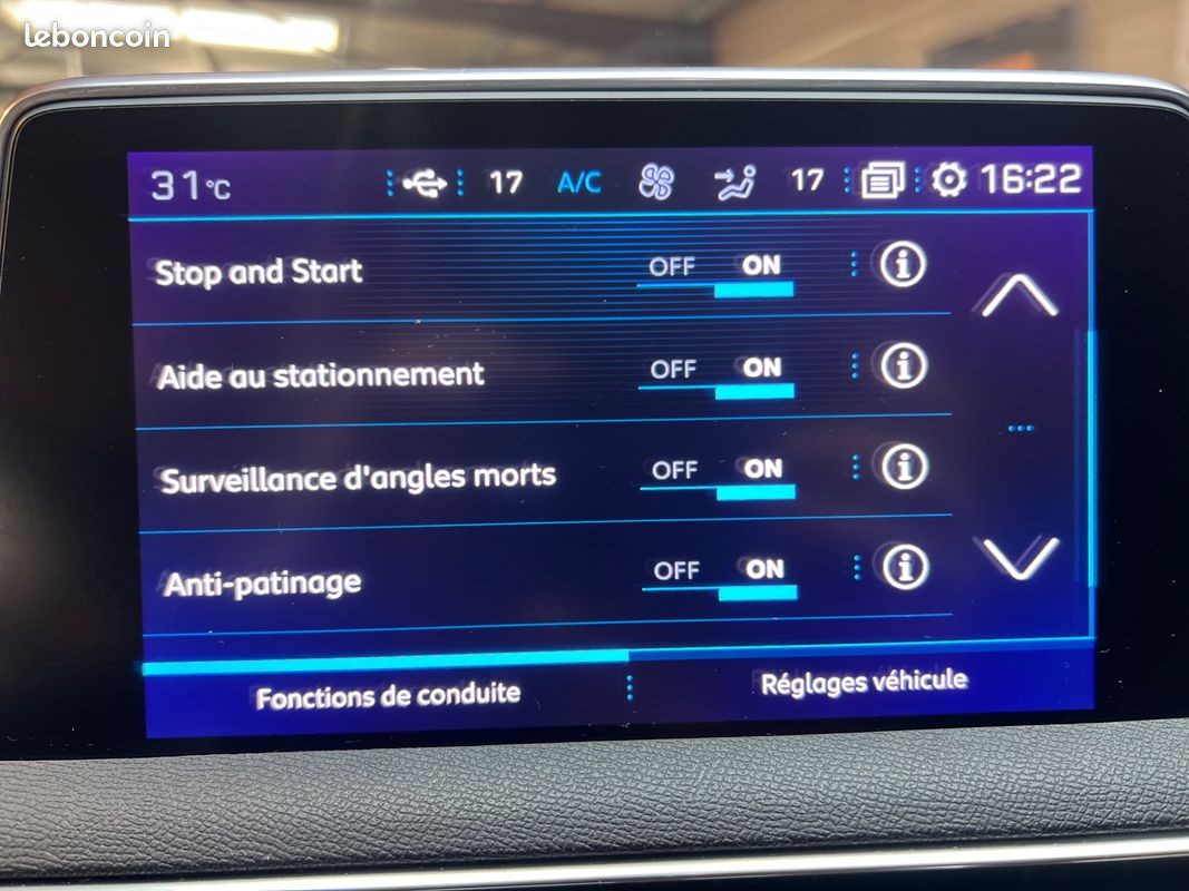 PEUGEOT 5008 GENERATION-II 1.5 BLUEHDI 130CH ACTIVE BUSINESS-7 PLACES-PLAQUETTES NEUVES-CARPLAY-CAMERA DE RECUl (image 30)