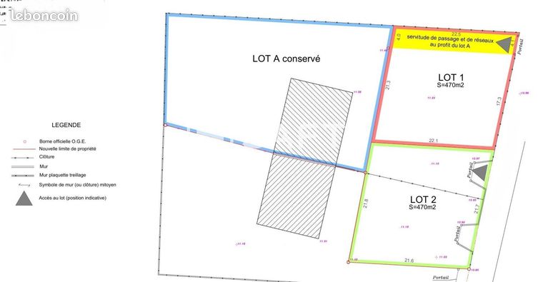 Terrain 470 m² PAREMPUYRE