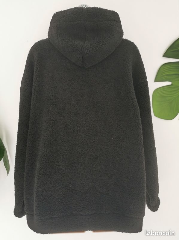 Sweat à capuche noir en peluche Los Angeles Shein Taille M Vêtements