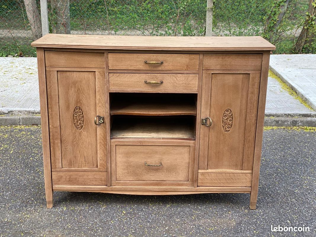 Buffet Parisien Ancien En Bois – 120x105x120 Cm – Très Bel état