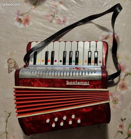 BONTEMPI ancien petit accordéon jouet vintage années 70 Collection