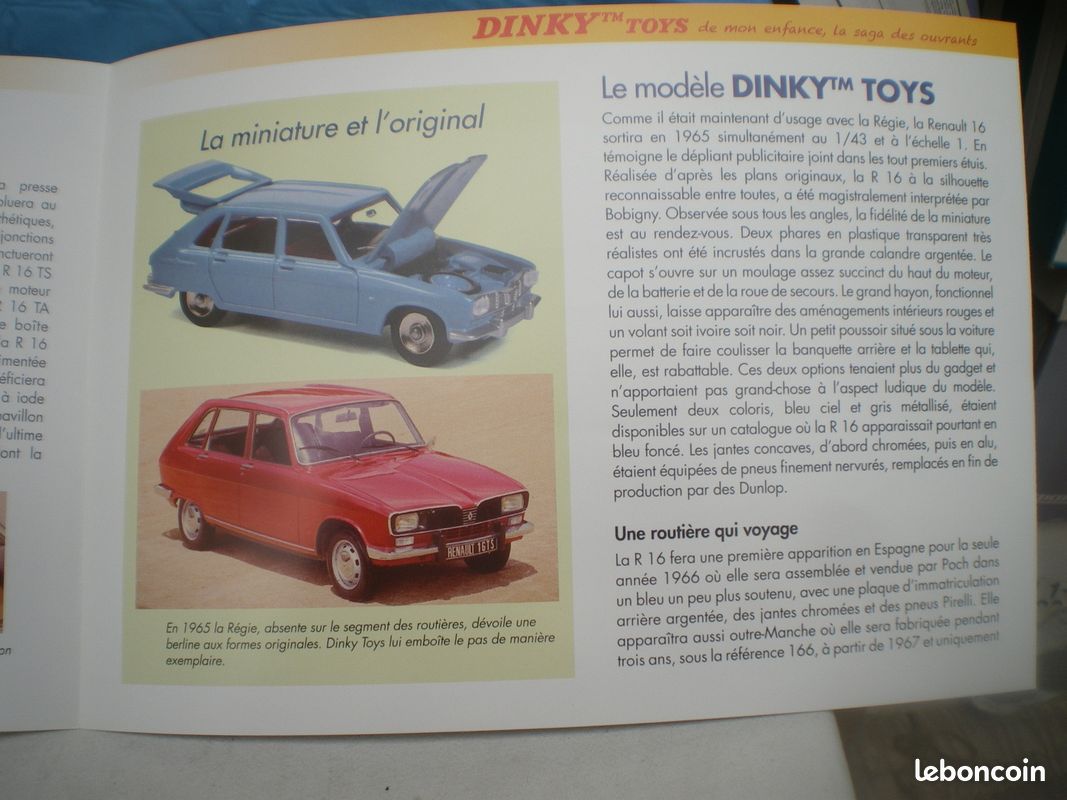 Boîte D'origine Dinky Toys Pour Modèle Renault 16 - Reproduction En Carton Dur