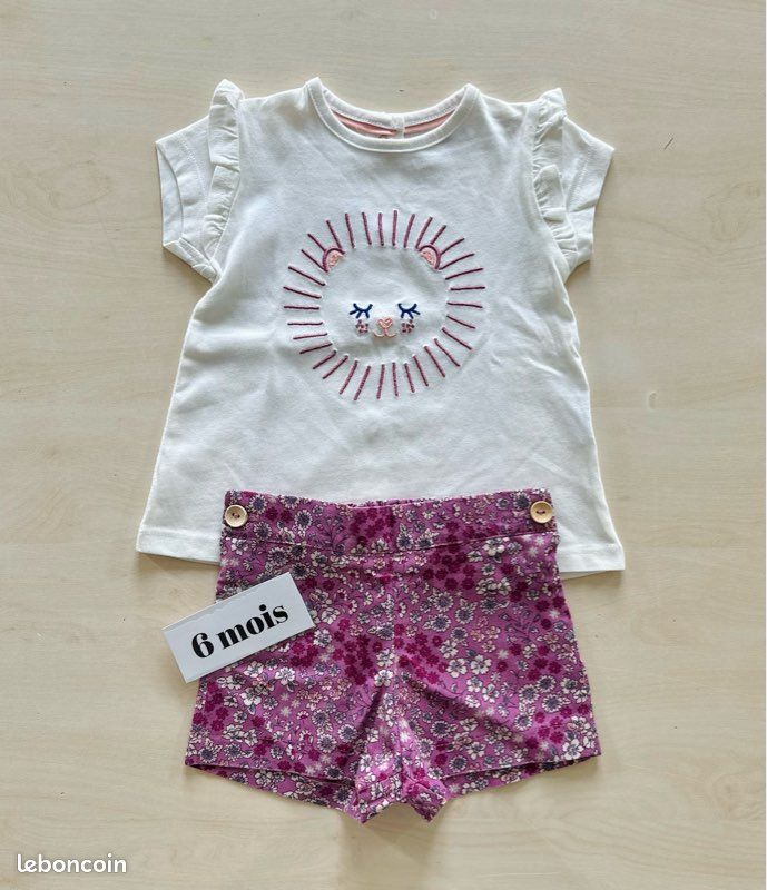 Ensemble Bébé Gris (gilet + Pantalon) Taille 6 Mois - Occasion Très Bon état, Marque Confetti