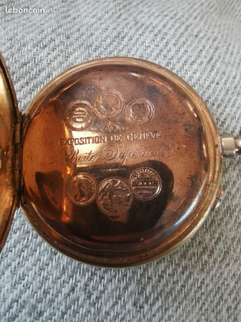 Boîtier De Montre De Poche (Gousset) Vintage - Fin 1800 / Début 1900 - Exposition De Genève - Laiton
