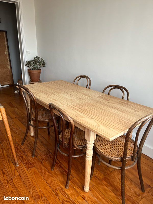 Chaises bistro vintage en cannage (prix unitaire) (image 3)