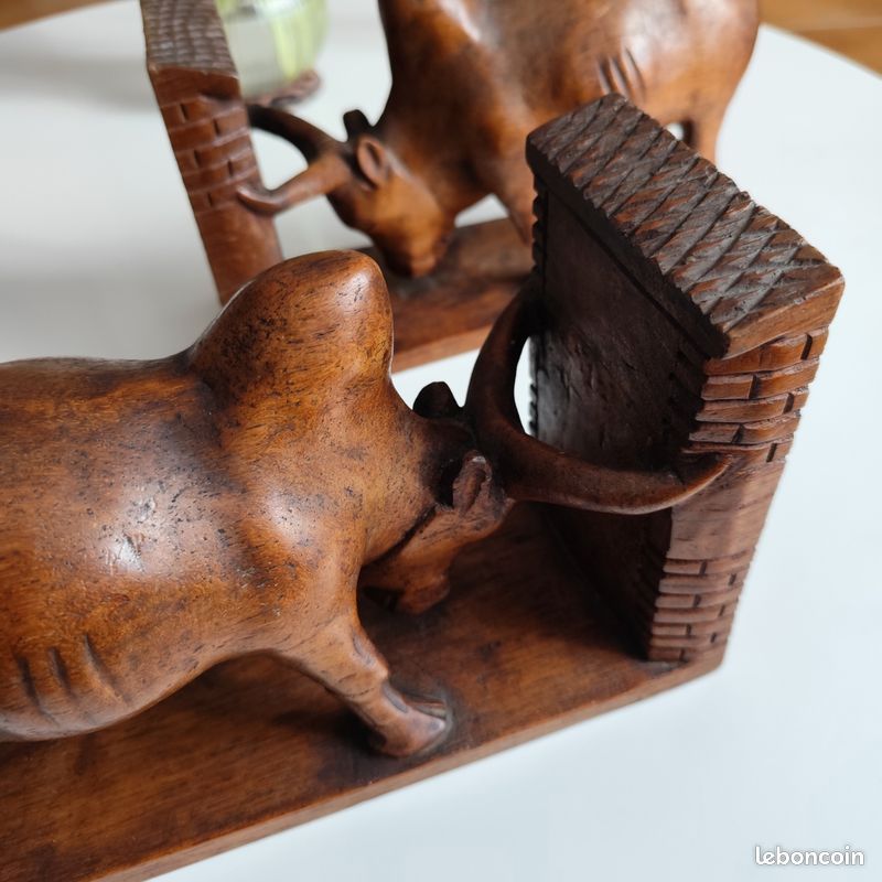 Rhino Serre-livres en bois antidérapant en forme de fleurs et