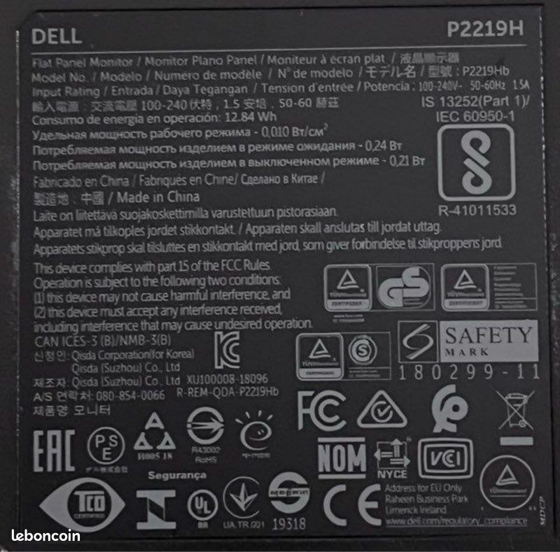 Moniteur Écran Dell P2219H (image 5)