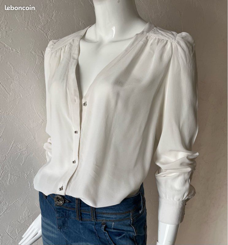 Ikks Sur Chemise En Jean Femme Chemise Blanche Chemise En Jean