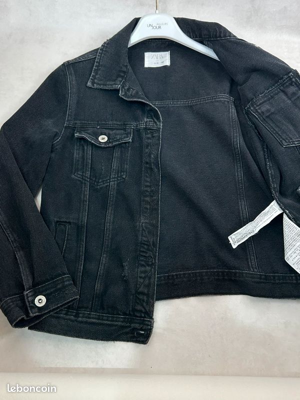 Veste En Jean ZARA Perfecto - Taille 13/14 Ans (XS/S) - Occasion Très Bon état