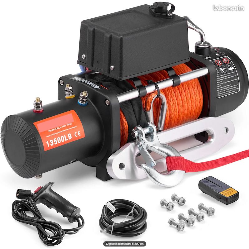 Treuil 4x4 – Treuil électrique – 6 Tonnes – Câble corde 20m – Neuf - Livraison gratuite ⭐ ⭐ ⭐ (image 1)