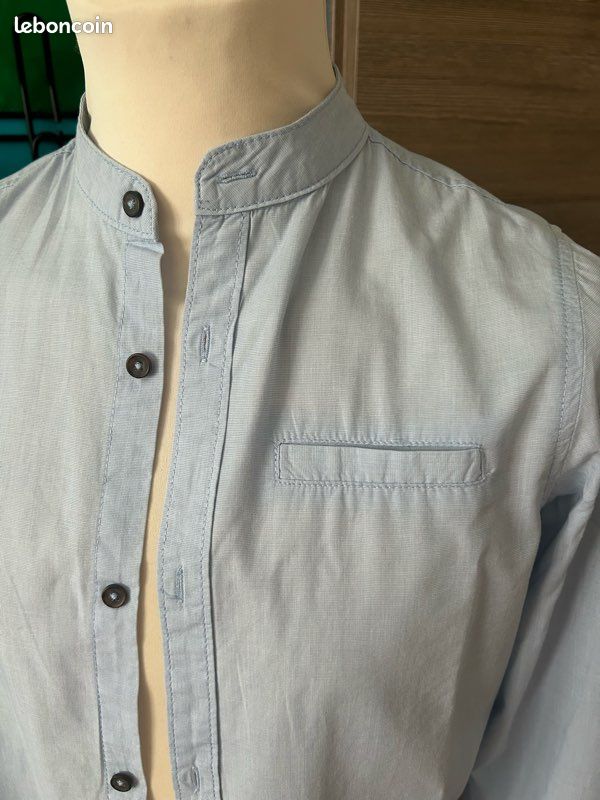 Chemise enfant bleu ciel neuve (image 4)