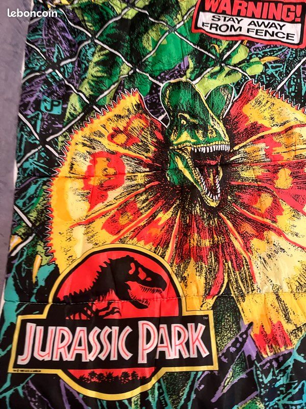 Happy Linen Company Sac De Couchage Réversible Fille Dinosaur Park Jurassic - 155 X 65 Cm - 55% Polyester 45% Coton