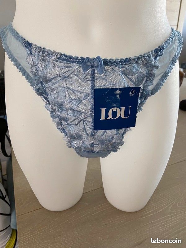 Tanga/string LOU Douce Impertinence - Taille FR 42/44 (40/42 EU), Couleur Ivoire - Neuf Avec étiquettes