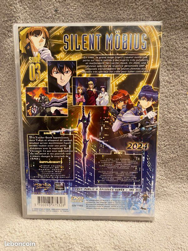 Manga Silence mobius 1–3-4-5 dvd neuf soublister (image 10)