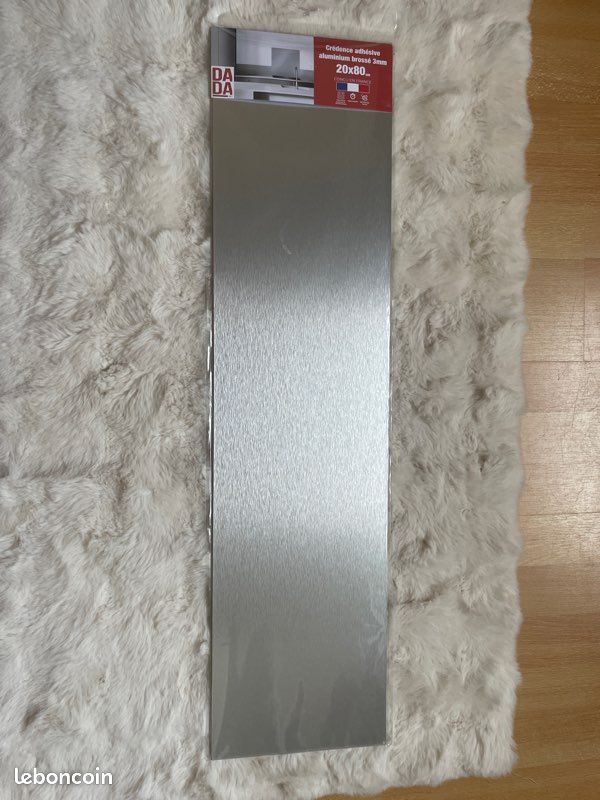 Crédence adhésive aluminium brossé (image 1)