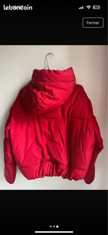 Doudoune rouge Zara (image 3)