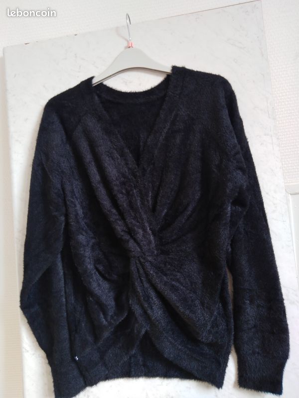Pull noir douceur extrême taille XS (34) (image 2)