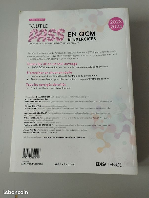 Tout le PASS en QCM et Exercices (image 3)