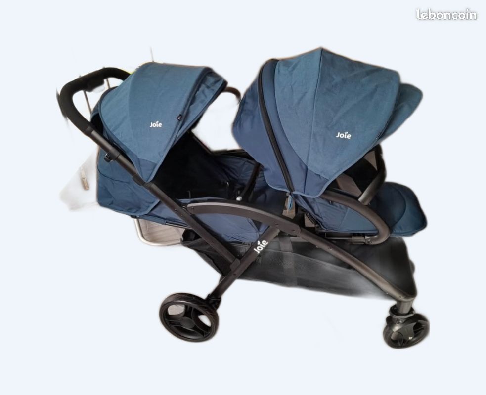 Poussette Double Joie Bleu Poussette Double Joie Bleue Équipement Bébé