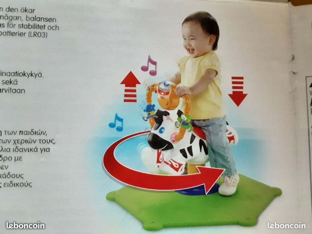 Zèbre tourni-rebond fisher price dès 1 an (image 5)