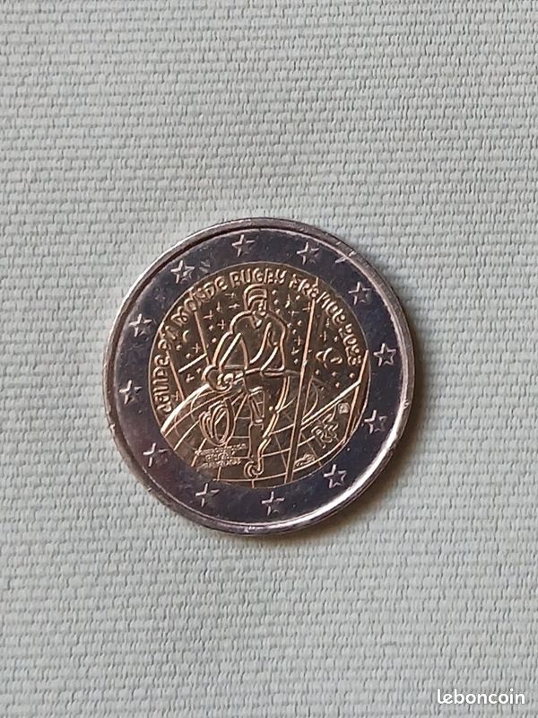 Pièce 2 Euros commémorative Coupe du monde de rugby 2023 (image 1)