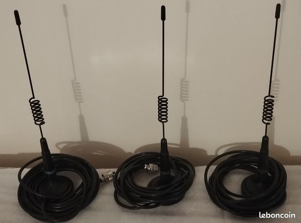 Lot Radio CB Vintage President Superstar 3900 Chrome + 2 Antennes - 40 Canaux, Année 1994