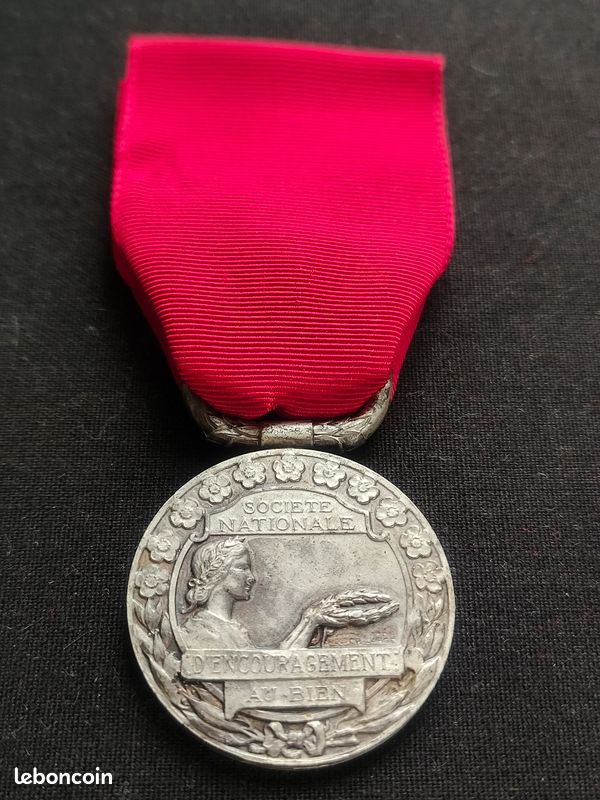 Ancienne Médaille plaque en bronze argenté par RASUMNY -- S