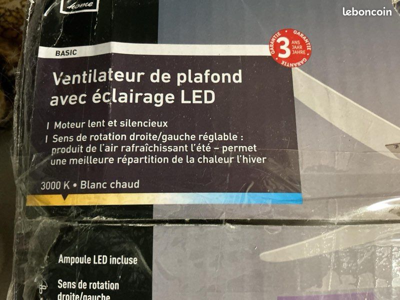 Ventilateur plafond avec éclairage LED.Neuf (image 7)