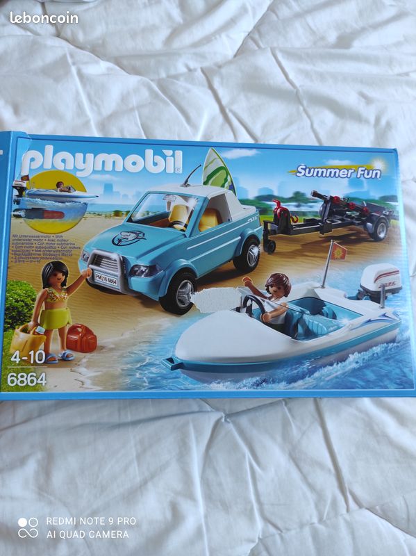 Bateau tracté par 4x4 playmobil (image 1)