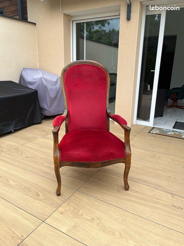 Fauteuil voltaire rouge (image 1)