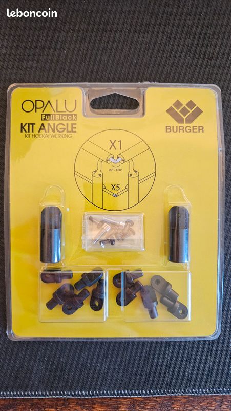 Kid d'angle pour garde-corps noir - OPALU (Kordo.) NEUF (image 3)