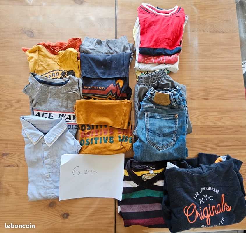 Lot Vêtements Garçon 6 Ans - Occasion Très Bon état, Multicouleur, Plusieurs Pièces