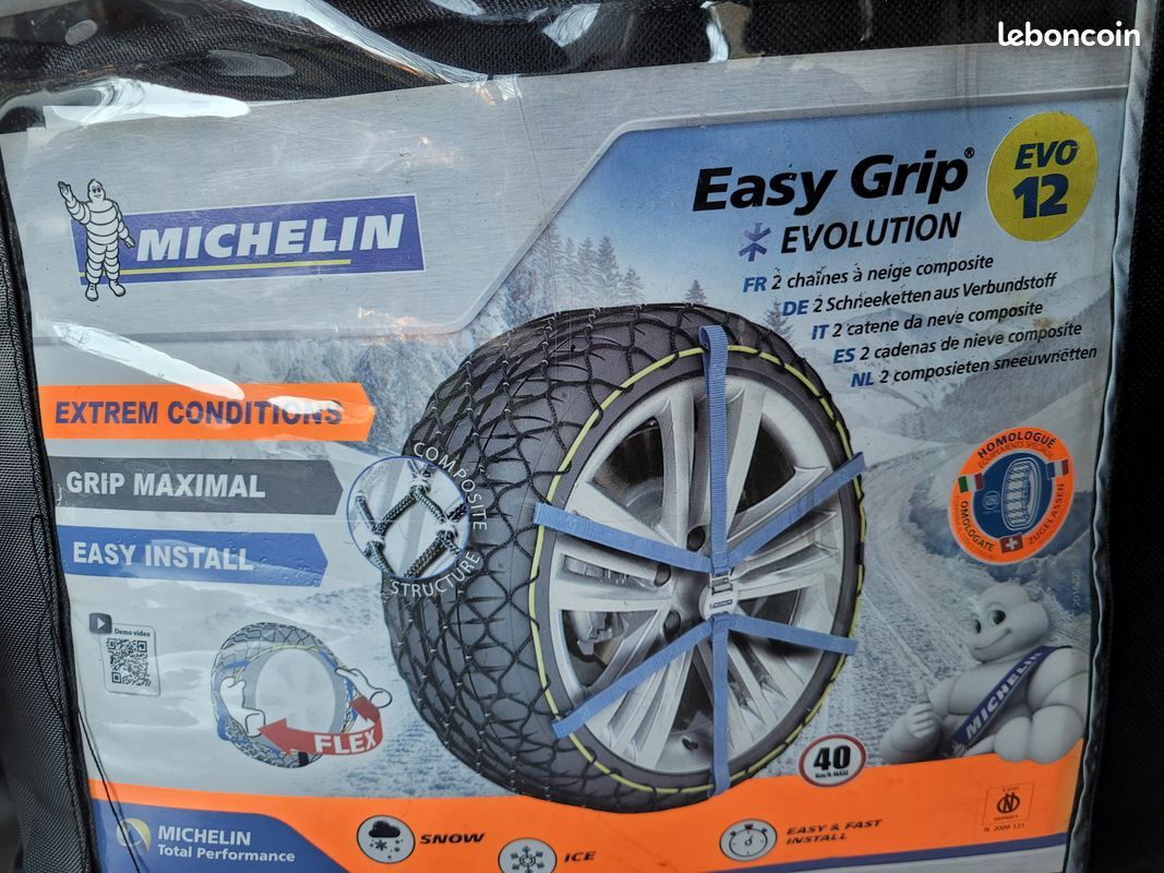 Chaînes à neige neuves MICHELIN Easy Grip Evolution 12 (EVO12) - Équipement  auto