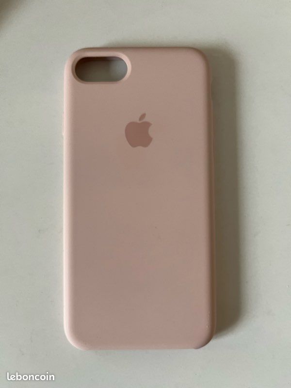 Coque silicone iPhone SE - Rose craie (image 2)