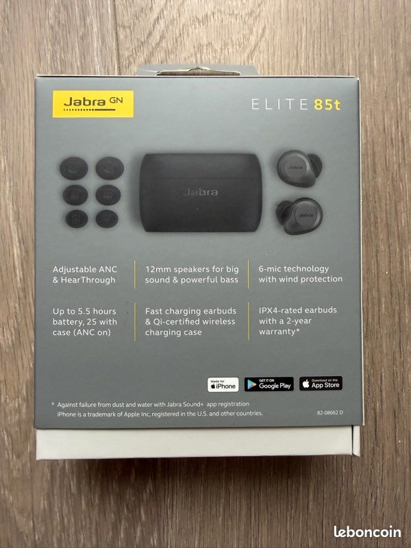 NEUFS Ecouteurs sans fil True Wireless Jabra Elite 85t avec réduction active de bruit Noir Titane (image 5)