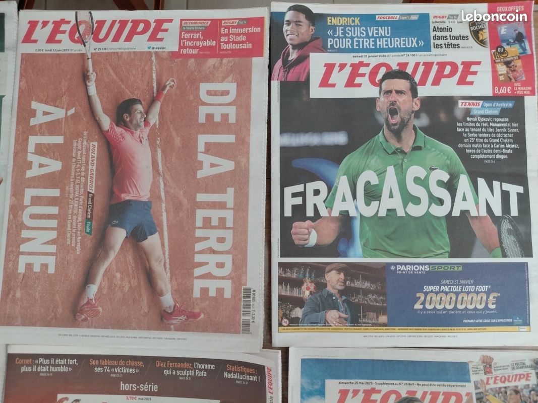 Journaux l'équipe tennis alcaraz djokovic fils nadal (image 4)