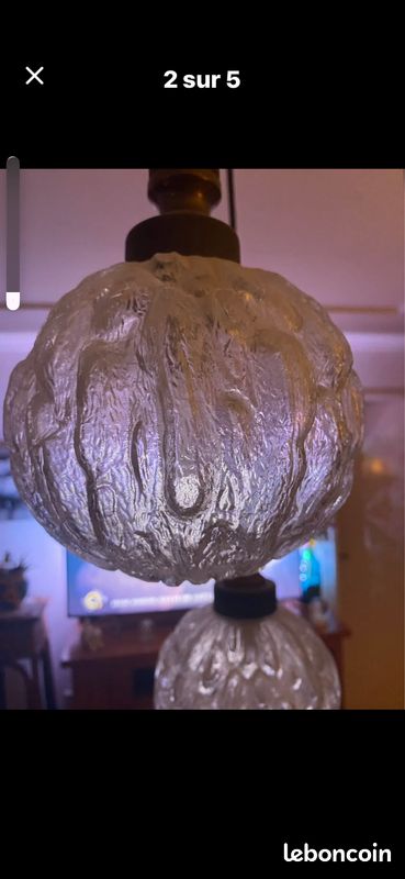 Globe en verre pour lustre ' vintage' - Collection