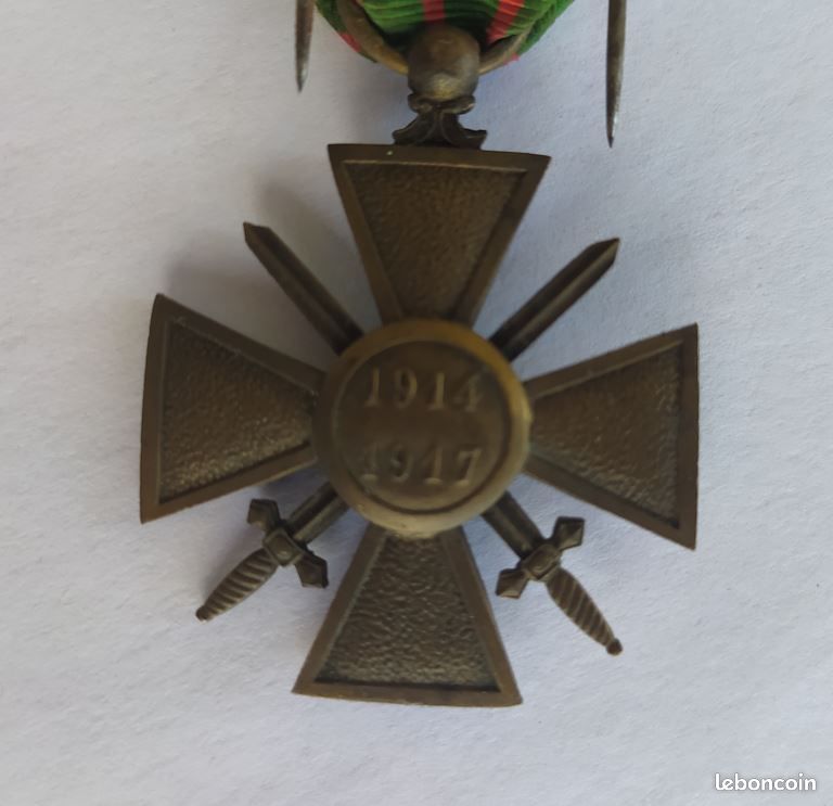 MEDAILLE CROIX DE Guerre Ww1 1914-1918 EUR 14,00 - PicClick FR