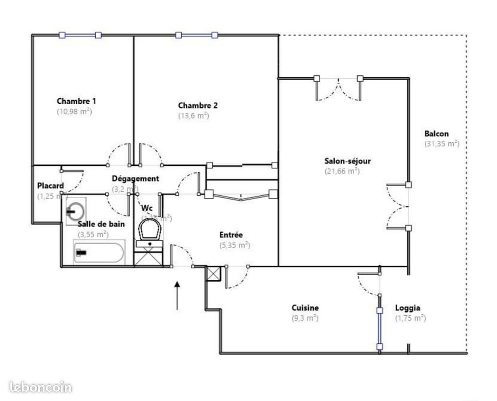 Appartement 3 pièces 70 m² · à Bastia · 70 m² · 168 000 €