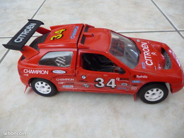 Majorette Citroën ZX Rallye Raid 1/18 - Rouge - Collection Boîte D'origine